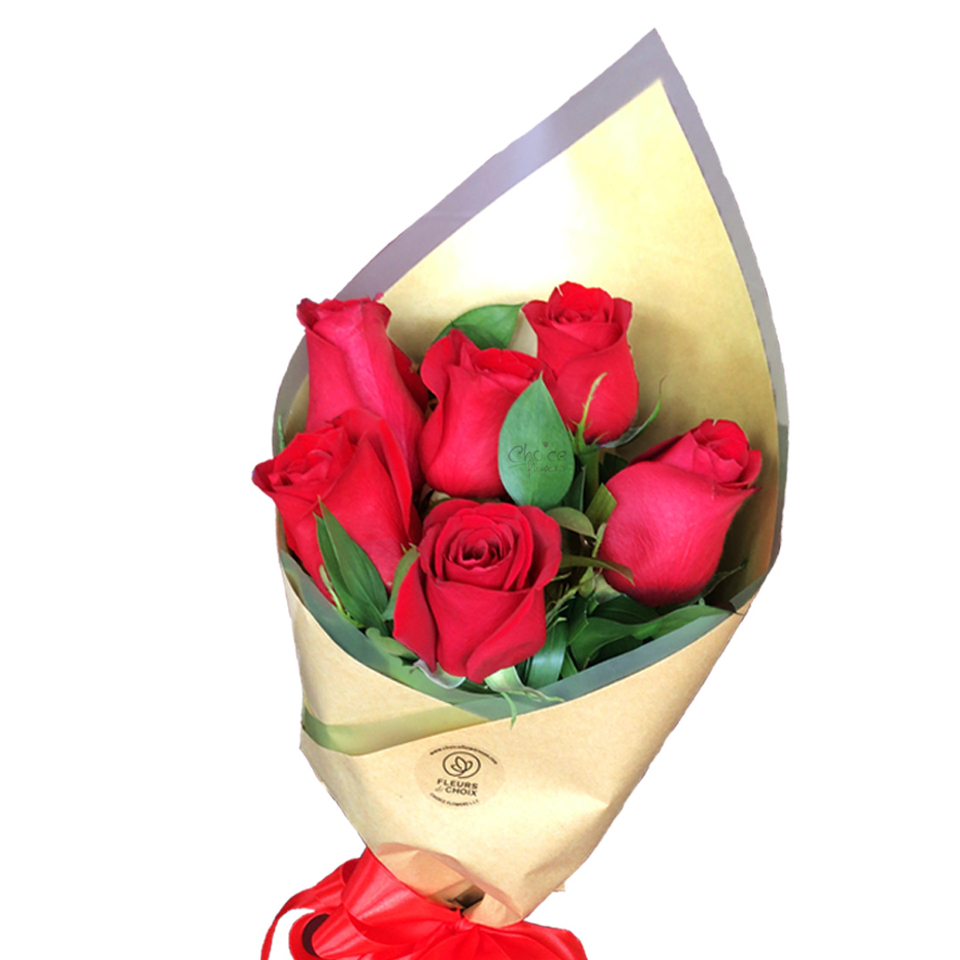 Six Red Rose Hand Bouquet | My Endearment Arrangement