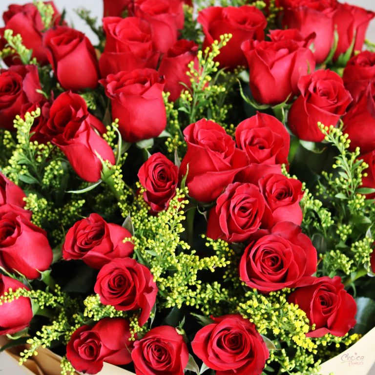 Large Stem Red Roses Bouquet | Big Red Rose Bouquet