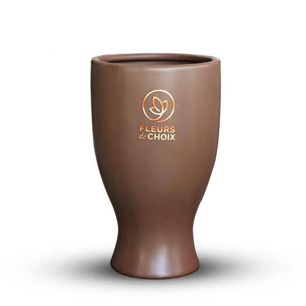 Chocolate Slim Long Ceramic Vase