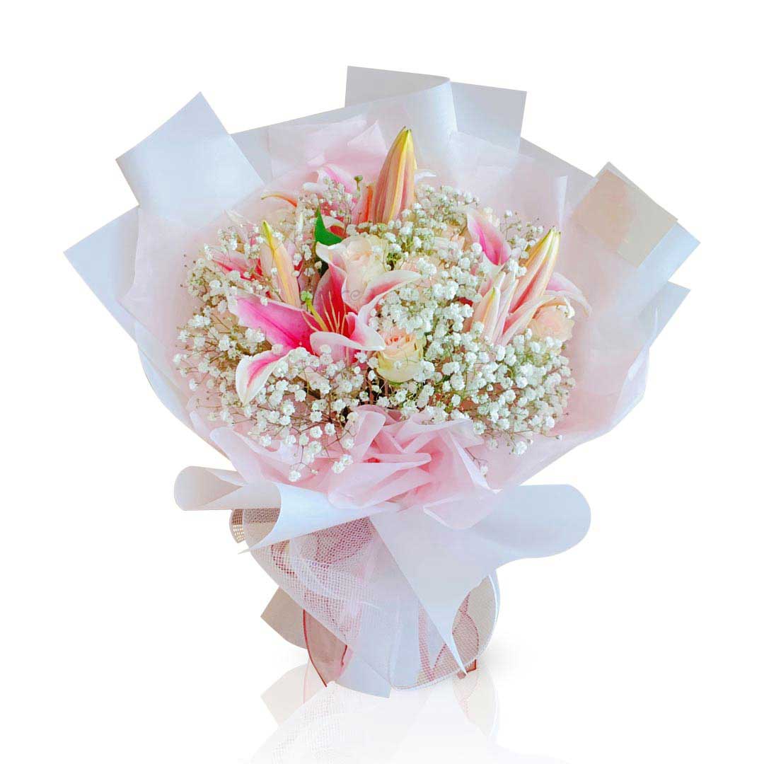 Lovely Pink Lilies - Choiceflowersuae