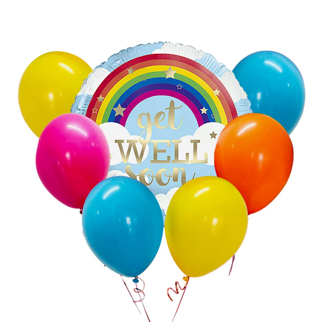 Get Well Soon Rainbow Mixed Balloon - Choiceflowersuae