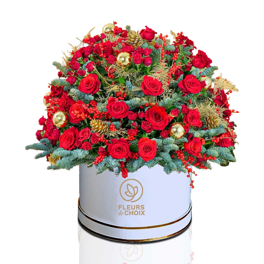 Red Flower Xmas Box