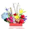 Flower vase with mixed flowers