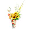 Flower vase with mixed flowers