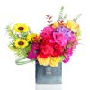 Flower vase with mixed flowers