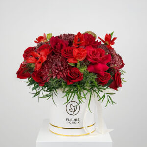 Red Bliss Flower Box Arrangement