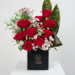 Red Flower Vase Arrangement